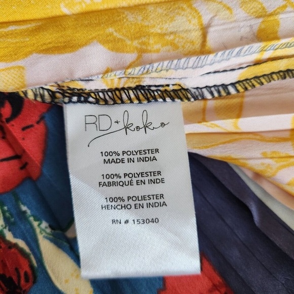 Anthropologie mixed print floral pleated boho elegant midi satin silk skirt - Picture 10 of 12